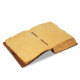 Buff Leather Journal A6 with Key with unlined Kraft Decal Paper