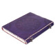 Embossed Wiccan Pentagram Star A3 Leather Journal Notebook- Purple