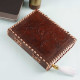 Leather Journal Notebook A5 with Embossed Moon Dragon Handmade Diary- Brown