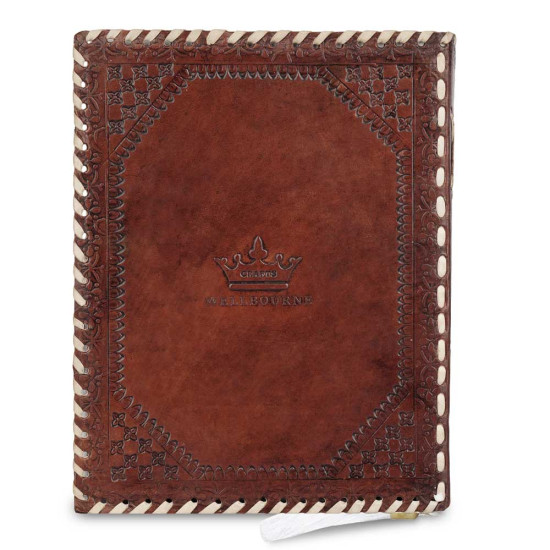 Embossed Tree of Life A5 Unlined Leather Journal Notebook- Brown
