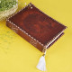 Embossed Tree of Life A5 Unlined Leather Journal Notebook- Brown