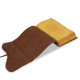 A6 Buff Leather Journal with Unlined Deckle Edge Paper- Brown