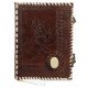 Embossed Moon Dragon with Engraved Stone A6 Leather Journal Notebook- Brown (8x6inches) Embossed Moon Dragon with Engraved Stone A6 Leather Journal Notebook- Brown (8x6inches)