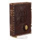 Embossed Moon Dragon with Engraved Stone A6 Leather Journal Notebook- Brown (8x6inches) Embossed Moon Dragon with Engraved Stone A6 Leather Journal Notebook- Brown (8x6inches)