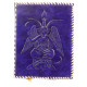 Embossed Sigil Baphomet A5 Leather Journal Notebook- Purple