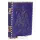 Embossed Sigil Baphomet A5 Leather Journal Notebook- Purple