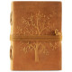 Engraved Tree Of Life A6 Handcrafted genuine buff leather journal