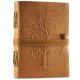 Engraved Tree Of Life A6 Handcrafted genuine buff leather journal
