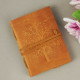 Engraved Tree Of Life A6 Handcrafted genuine buff leather journal