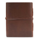 Leather Journal Engraved with Quote A6 Handcrafted Personal Travel Diary- Brown