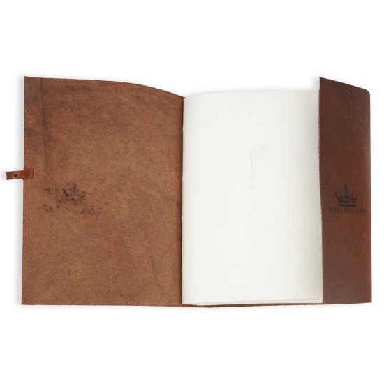 Leather Journal Engraved with Quote A6 Handcrafted Personal Travel Diary- Brown Leather Journal Engraved with Quote A6 Handcrafted Personal Travel Diary- Brown