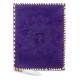 Leather Journal Notebook A5 Embossed Samyaksam Buddha Handmade Diary- Purple