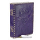 Leather Journal Notebook A5 Embossed Samyaksam Buddha Handmade Diary- Purple