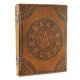 Leather Journal Notebook A5 Embossed Wiccan Pentagram Star Handmade Diary- Antique