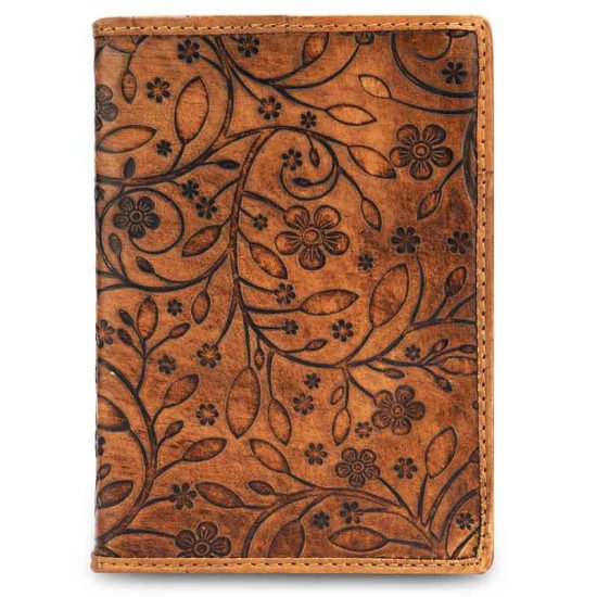 Thar Artefacts Refillable Floral Antique Leather Journal - A6
