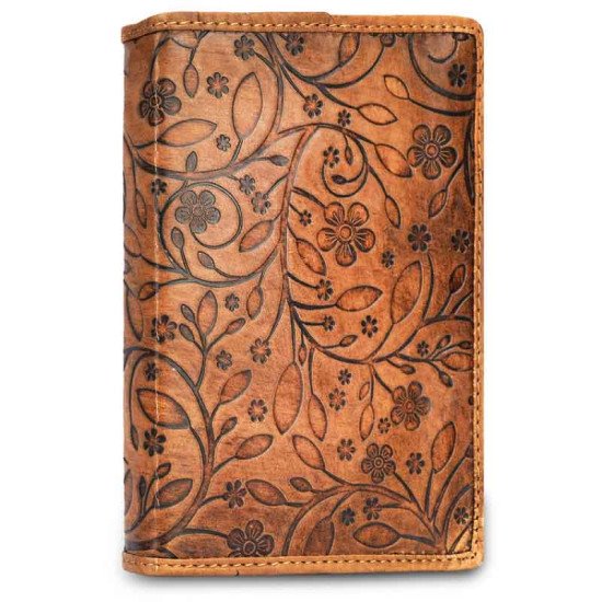 Thar Artefacts Refillable Floral Antique Leather Journal - A6
