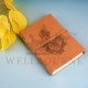  Engraved Celtic Rose with Cross A6 Handcrafted genuine buff leather journal 