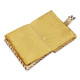 Embossed Compass A6 Leather Journal with Unlined Decal Pages- Brown