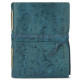 Embossed Russian Design Leather Journal with Decal Pages-Blue