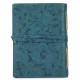 Embossed Russian Design Leather Journal with Decal Pages-Blue