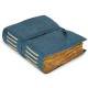Embossed Russian Design Leather Journal with Decal Pages-Blue