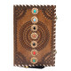  Embossed 7 Stone Chakra Handmade Leather Journal Notebook- Brown