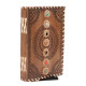  Embossed 7 Stone Chakra Handmade Leather Journal Notebook- Brown