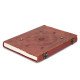  Embossed 7 Stone A3 Leather Journal Notebook- Brown
