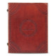  Embossed 7 Stone A3 Leather Journal Notebook- Brown
