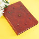  Embossed 7 Stone A3 Leather Journal Notebook- Brown