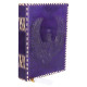 Embossed A5 Egyptian Goddess Isis Leather Journal Notebook with unlined pages- Purple (9x7 inch)