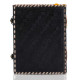 Embossed A5 Moon Dragon Leather Journal Notebook- Black