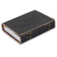 Embossed A5 Moon Dragon Leather Journal Notebook- Black