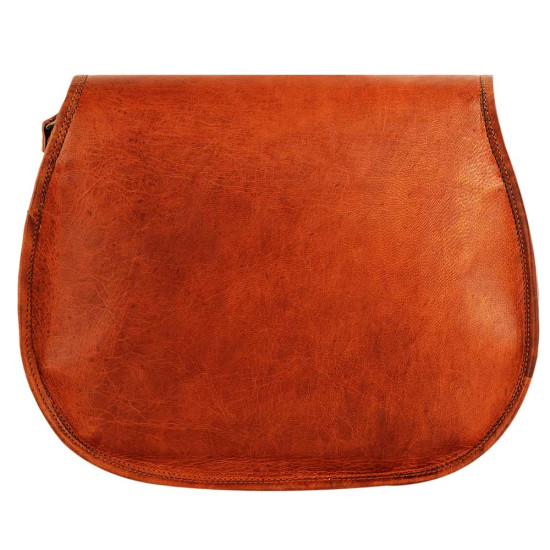 Leather Crossbody Tote Women Bag with Adjustable Leather straps - 11"