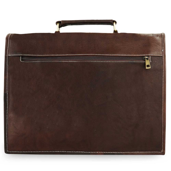Thar Artefacts 15inch Buff Leather Laptop Bag Office Bussiness Messenger Travel Bag