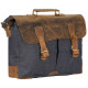 Thar Artefacts 17inch Hybrid Buff Denim Leather Laptop Bag Casual Messenger Bag for Office & College