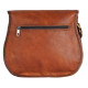 Crossbody Leather Gipsy Bag with Two front Pockets & Adjustable Leather Straps  - Tanned Brown