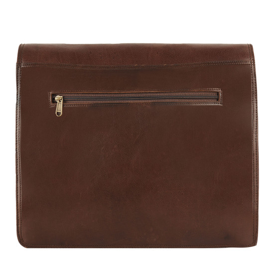 Buff Leather Laptop Bag - 18inch