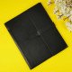 Leather Office File Folder Expandable Personal Organizer- Black