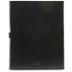 Leather Office File Folder Expandable Personal Organizer- Black