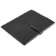 Leather Office File Folder Expandable Personal Organizer- Black