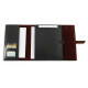 Leather Office File Folder Expandable Personal Organizer- Black