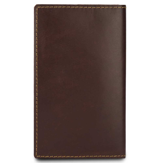 Slim Leather Passport Cover & Phone Wallet Travel Holder with Front Tab Cut Pocket 