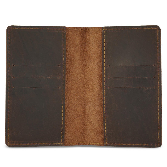 Thar Artefacts Leather Passport Cover with front card holder pockets