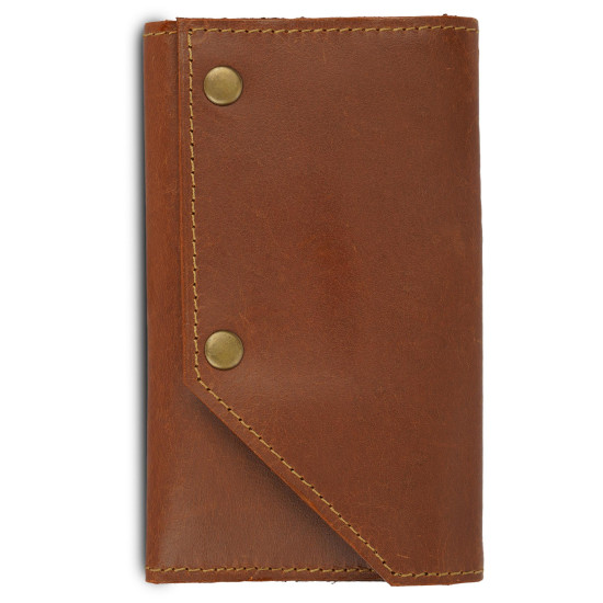 Thar Artefacts Multipurpose Three Fold Leather Travel Holder Card & Currency Wallet with Zipper Pocket- 7X4inches