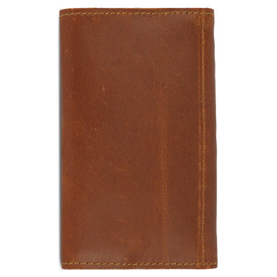 Thar Artefacts Multipurpose Three Fold Leather Travel Holder Card & Currency Wallet with Zipper Pocket- 7X4inches