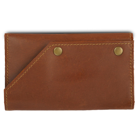 Thar Artefacts Multipurpose Three Fold Leather Travel Holder Card & Currency Wallet with Zipper Pocket- 7X4inches