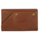 Thar Artefacts Multipurpose Three Fold Leather Travel Holder Card & Currency Wallet with Zipper Pocket- 7X4inches
