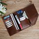 Thar Artefacts Multipurpose Three Fold Leather Travel Holder Card & Currency Wallet with Zipper Pocket- 7X4inches Thar Artefacts Multipurpose Three Fold Leather Travel Holder Card & Currency Wallet with Zipper Pocket- 7X4inches